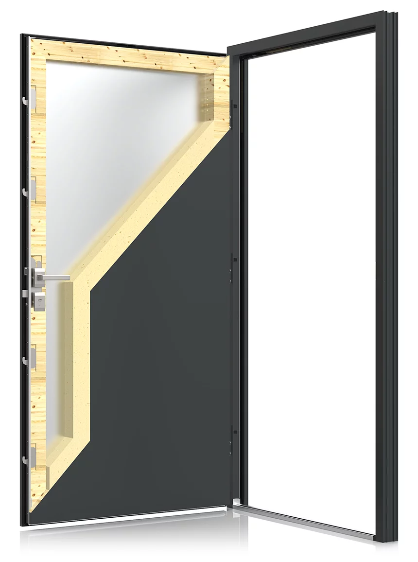 Drzwi Gerda QUADRO BLACK Thermo Prime 75
